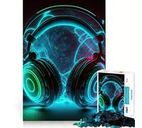 Live Music Neon 1000 Pieces Jigsaws Adults Puzzles Mental Sharp Fade Resist Home Fun Evening Game (50x75cm)