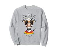 Live Oak Florida USA Funny Cow Cartoon Design Sweatshirt