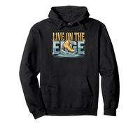 Live on the Edge Ice Skating Ice Skating Skater Pullover Hoodie