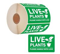 Live Plants Please Handle with Love Stickers 2 X 3 Inch - Fluorescent Fragile Shipping Label Stickers for Crate Shipping and Packing 400 Pcs