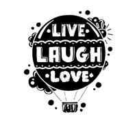 Live Quotes Wall Stickers Art Home Decoration Living Room Wall Decals Wallpaper Laugh Love Phrase Balloon Pattern Removable Small - 36x42cm