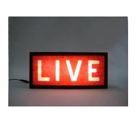 Live RGB LED Neon Lightbox with Remote Control Wall Mountable Pulsing Studio Warning Sign Illuminated Lights Sign for Cinema Libraries Cafes Home Company Desk Wall Decor USB Powered