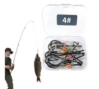 Live Shrimp Fixe Hooks, Offset Fishing Hooks, Offset Live Shrimp Fixed Hooks, Wear-Resistant Fish Catching Tool, Outdoor Travel Equipment for Grouper, Sea Bass, Catfish