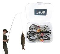 Live Shrimp Fixe Hooks, Offset Fishing Hooks, Saltwater Offset Fishing Hooks, Portable Fish Accessories, Reusable Fisherman Tool for Grouper, Sea Bass, Catfish