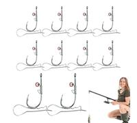 Live Shrimp Hook - Pro Angling Gear Rig, 10-Way Barbed Clamp Snare Steel Trap Template, Bait Bait Feed Holder, Spike Tool for Saltwater Piercers, Fishing Content