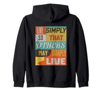 Live Simple So Others May Live Inspirational Design Zip Hoodie