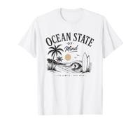 Live Simple Stay Wild Surf Beach Palm Sunset Vintage Art T-Shirt