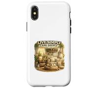 Live Simply Care Deeply Mindful Lifestyle Design Case for iPhone X/XS