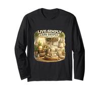 Live Simply Care Deeply Mindful Lifestyle Design Long Sleeve T-Shirt