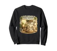 Live Simply Care Deeply Mindful Lifestyle Design Sweatshirt