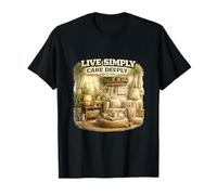 Live Simply Care Deeply Mindful Lifestyle Design T-Shirt