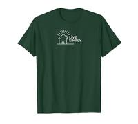Live Simply Minimalist T-Shirt, Men, Forest Green, XXL