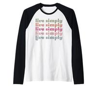 Live Simply Retro Vintage Men Women Children Kid Boys Girls Raglan Baseball Tee