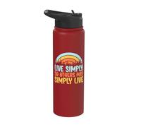Live Simply so Others can Easily Hike Stainless Steel Insulated Water Bottle