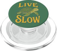 Live Slow Turtle Life Nature Vibes Retro Calm Aesthetic PopSockets PopGrip for MagSafe
