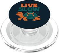Live Slow Turtle Life Nature Vibes Retro Calm Aesthetic PopSockets PopGrip for MagSafe