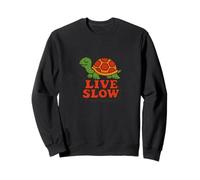 Live Slow Turtle Life Nature Vibes Retro Calm Aesthetic Sweatshirt