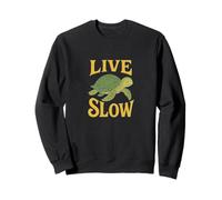 Live Slow Turtle Life Nature Vibes Retro Calm Aesthetic Sweatshirt