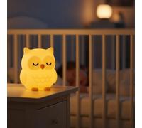 Live SoGOOD Baby Night Light, Silicone Color Changing Touch, Owlin | USB-C rechargeable, timer function, washable, dimmable warm glow, portable cordless bedside lamp for nursery and kids room