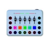 Live Sound Card 5-Channel Mixer Streaming Sound Card Audio Mixer Professional Studio Recording Kit(White)