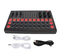 Live Sound Card and Audio Mixer, V8 Live Sound Card with Effects and Voice Changer for Podcasting, BT Noise Cancellation Treble Alto Bass Adjust Sound Mixer