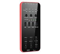 Live Sound Card Audio External USB Headset Microphone Live Broadcast Sound Card for Mobile Phone Computer PC Recording(D 151x74x12mm)