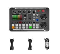 Live Sound Card Audio Mixer, Podcast Audio Interface with DJ Mixer Effects, Voice Changer
