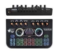 Live Sound Card Audio Mixer, Professional Gaming Audio Mixer and Audio Interface with DJ Mixer Effects and Voice Changer, Podcast Production Studio Equipment for Streaming/Podcasting/Gaming/PC (Black)