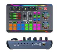 Live Sound Card, Audio Mixer with 16 Sound Changer Effects, Bluetooth Streaming DJ Mixer, Sound Mixer Board for Recording/Podcasting/Gaming/Live Streaming