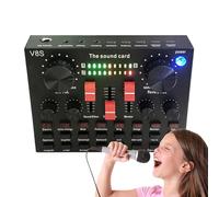 Live Sound Card - Audio System Monitor | Practical Sound Board Console, Compact Voice Changer Board Portable For Stereo DJ Studio