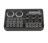 Live Sound Card, Digital Chip Noise Reduction with Color Effect Light Broadcast Sound Card for Phone Computer Game Microphone
