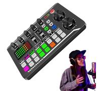 Live Sound Card, F998 Audio Mixer, DJ Mixer Effects, Music Making Equipment, Podcast Production Studio, Audio Mixer for Mobile Phones, Podcast Equipment for Computers, DJ Mixer for Tablets