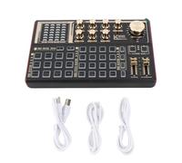 Live Sound Card for Live Streaming Board Multifunction Professional Portable Audio Mixer Voice Changer ABS Construction Studio Recording Accompaniment Podcast Equipment