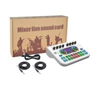 Live Sound Card - Live Sound Mixer with XLR-3.5mm Condenser Microphone | Streaming Soundboard, Voice Changer Mixer for, Podcasting, and Studio Recording, Professional Audio Equipment