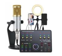 Live Sound Card, USB External Sound Card Audio Mixer Board, Voice Changer with Multiple Sound Effects, for Video Recording, Broadcasting Live Streaming