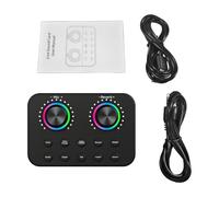 Live Sound Card Voice Changer, Wireless Mixer Reverb with Noise Reduction Otg, Audio Mixer for Live Broadcast, or Studio Recording