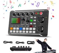 Live Sound Card With Dj Mixer, Live Sound Card With Dj Mixer Effects & Voice Changer, F998 Live Sound Card Audio Mixer, 16 Special Effects Ambient Sounds (1Set-A)