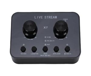 Live Sound Card with Multiple Sound Effects External Live Sound Card Voice Changer for Laptop Voice Recording Voice Chatting Live Streaming