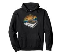 Live Sound Engineer Frequency Audio Waves Mixing Console Art Pullover Hoodie