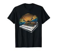 Live Sound Engineer Frequency Audio Waves Mixing Console Art T-Shirt