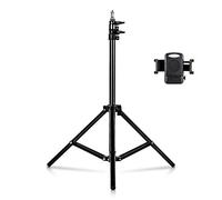 Live Streaming Floor Tripod, Koukou 160cm Aluminum Portable Lightweight Adjustable Retractable Travel Spider with Phone Holder for Smartphone,Camera,Led Ring Light