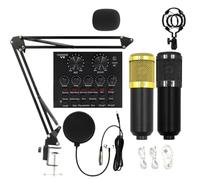 Live Streaming Kit - Condenser Microphone Kit, Recording Equipment, Professional Studio Accessories, Podcast Tools | User-friendly Audio Kit With Adjustable Stand For Singers And Makers