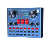 Live streaming sound device, Live broadcast sound card, Real time audio processing, Multiple Input Channels, Real Time Sound Effects, 14.1x10.8x4.5cm, for, Live Streaming, Karaoke