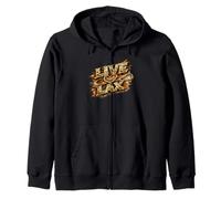 Live the Lax Funny Lacrosse Player Lax Bro Game Gift Zip Hoodie