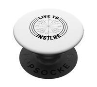 Live To Inspire Inspirational Math Saying Pi Day PopSockets Adhesive PopGrip
