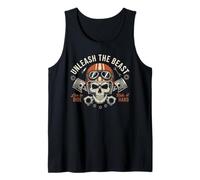 Live to Ride, Ride It Hard Vintage Motorcycle Motorbike Tank Top