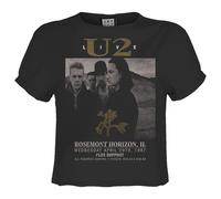 Live U2 Crop Top Amplified Charcoal S