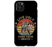Live Ugly Fake Your Death Eat Trash Retro Vintage Opossum Case for iPhone 11 Pro Max