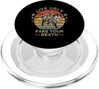 Live Ugly Fake Your Death Eat Trash Retro Vintage Opossum PopSockets PopGrip for MagSafe
