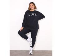 Live Unlimited London female Cotton Rich Leggings - 18REG - Blue, Blue